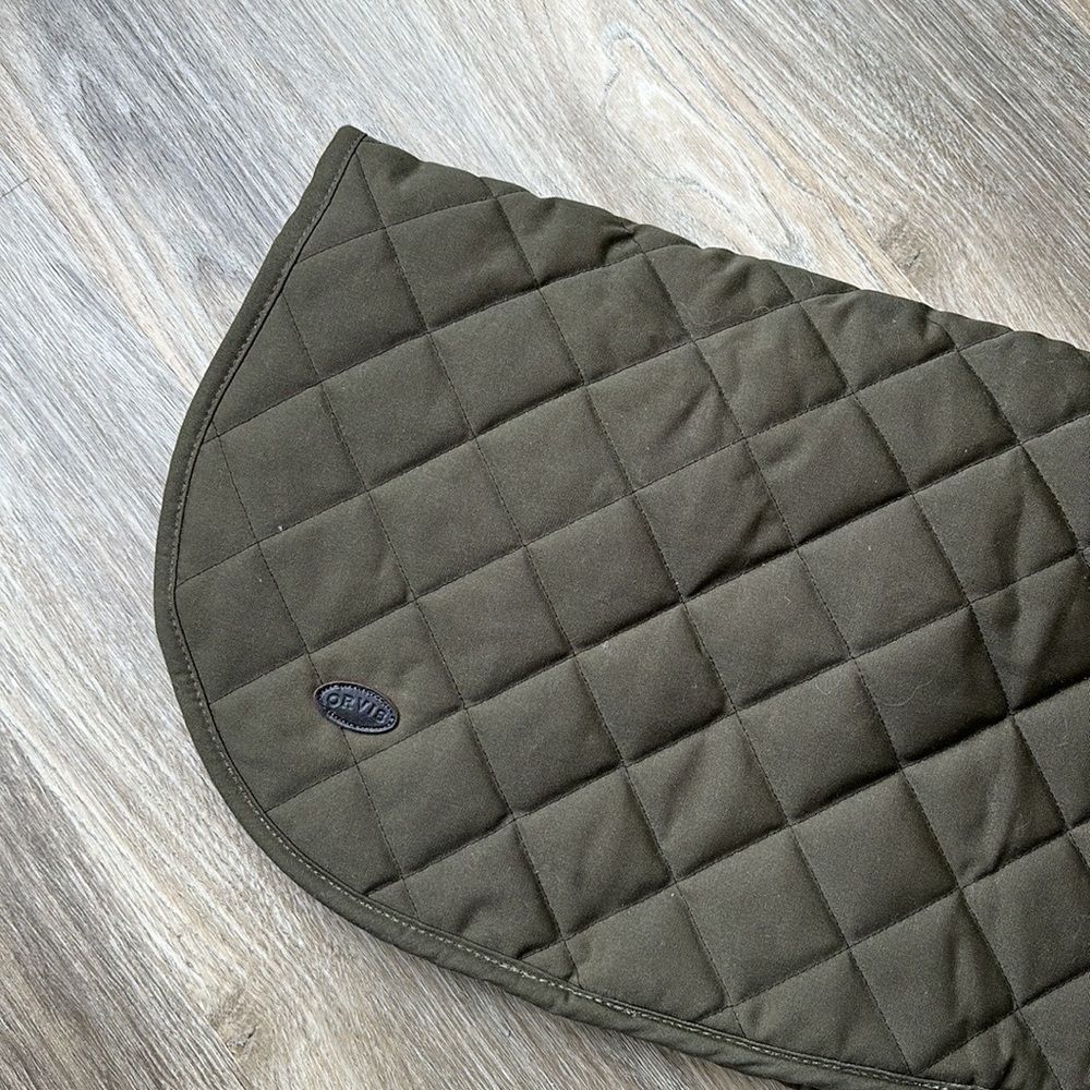 ORVIS QUILTED WAXED GREEN JACKET SIZE LARGE - Picture 2 of 6